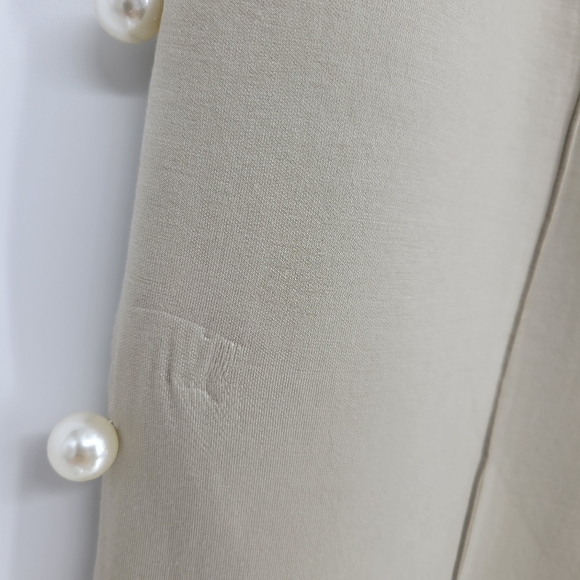 NEW Joh Apparel french scuba pearl long pant peacock tan beige cream XL wide - Picture 9 of 12